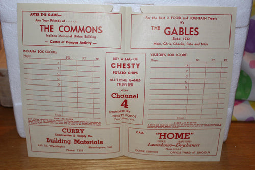 1956 Indiana University vs UCLA Basketball Program - Vintage Indy Sports