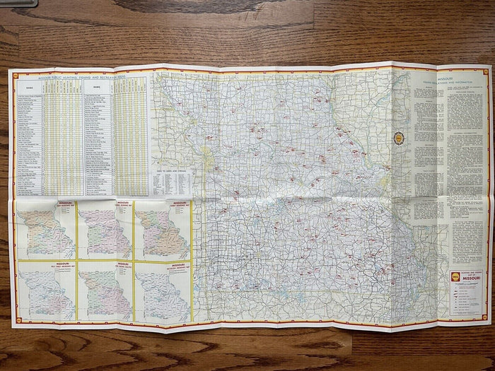 1963 Shell Missouri State Highway Transportation Travel Road Map