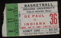 1969 DEPAUL VS INDIANA BASKETBALL TICKET STUB - Vintage Indy Sports