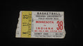 1969 MINNESOTA VS INDIANA BASKETBALL TICKET STUB - Vintage Indy Sports