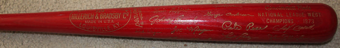 1973 Cincinnati Reds NL West Champions Commemorative Red Baseball Bat
