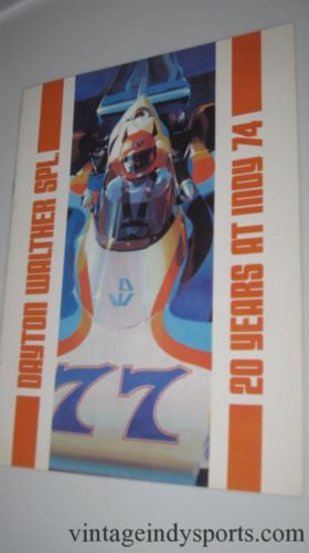 1974 Dayton Walther Indy 500 Media Guide - Vintage Indy Sports