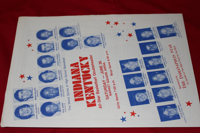 1976 Indiana vs Kentucky High School Basketball All Star Game Program - Vintage Indy Sports