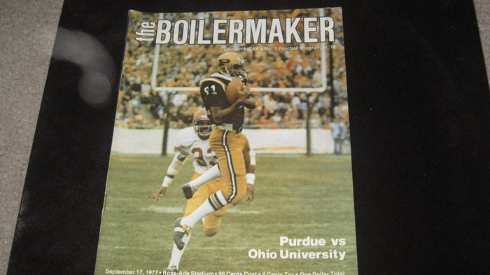 1977 PURDUE VS OHIO UNIVERSITY FOOTBALL PROGRAM - Vintage Indy Sports