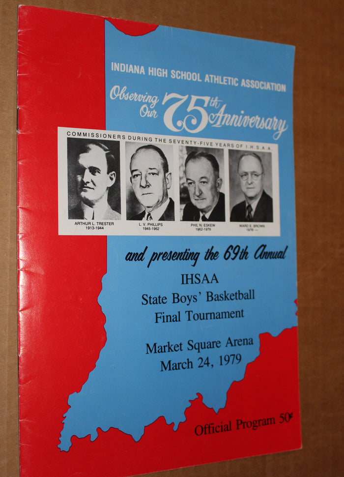 1979 Indiana High School Basketball State Finals Program - Vintage Indy Sports