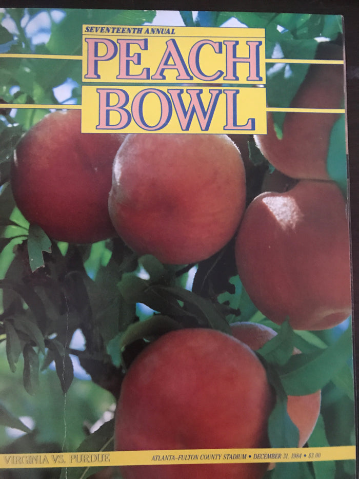 1984 Peach Bowl Program Purdue vs Virginia - Vintage Indy Sports