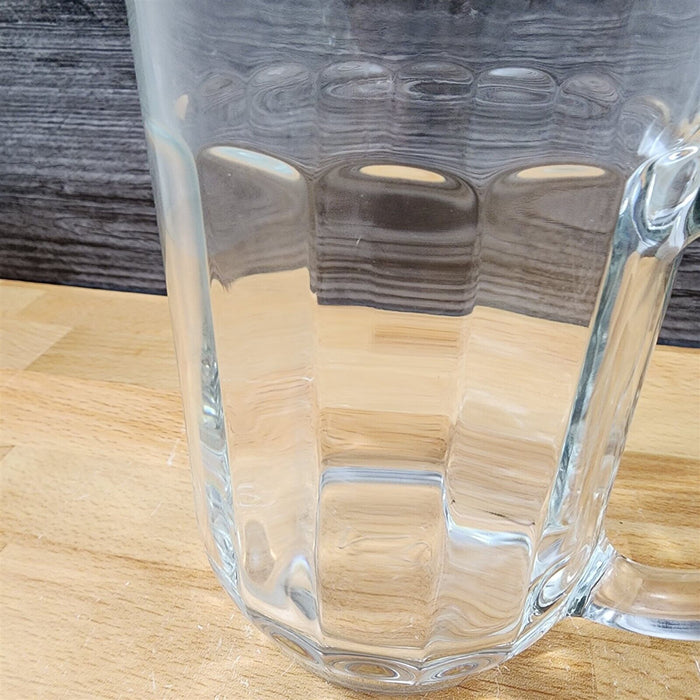 2 Verrerie Christallerie D'arques France Mug Paneled Acv France Clear Glass 16Oz