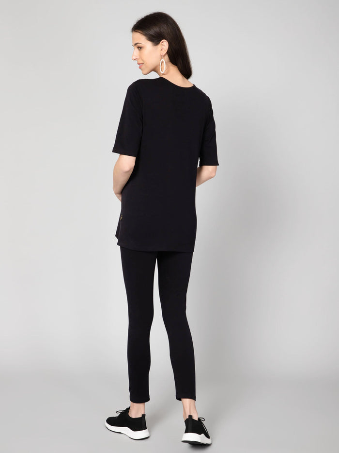247 Zactive™ Black High Waisted Maternity Leggings - House Of Zelena™