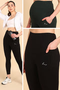 247 Zactive™ Black Maternity Leggings (Pregnancy & Postpartum) - House Of Zelena™