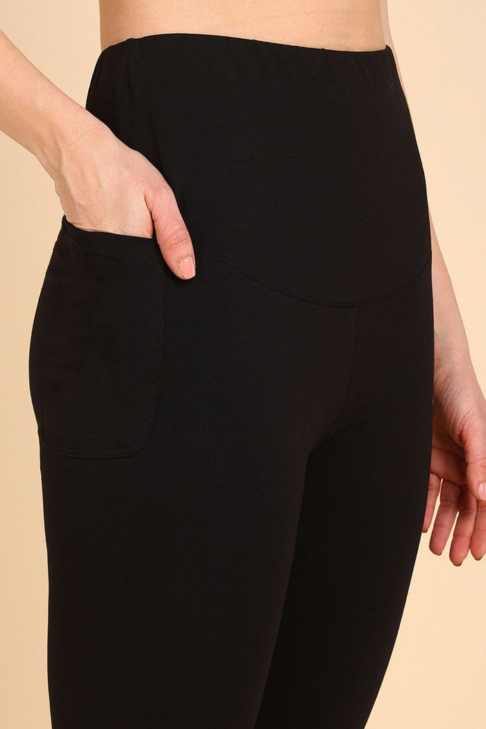 247 Zactive™ Black Maternity Leggings (Pregnancy & Postpartum) - House Of Zelena™