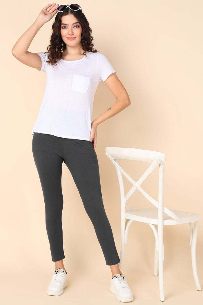 Maternity 247 Zactive Dark Grey High Waisted Maternity Legging