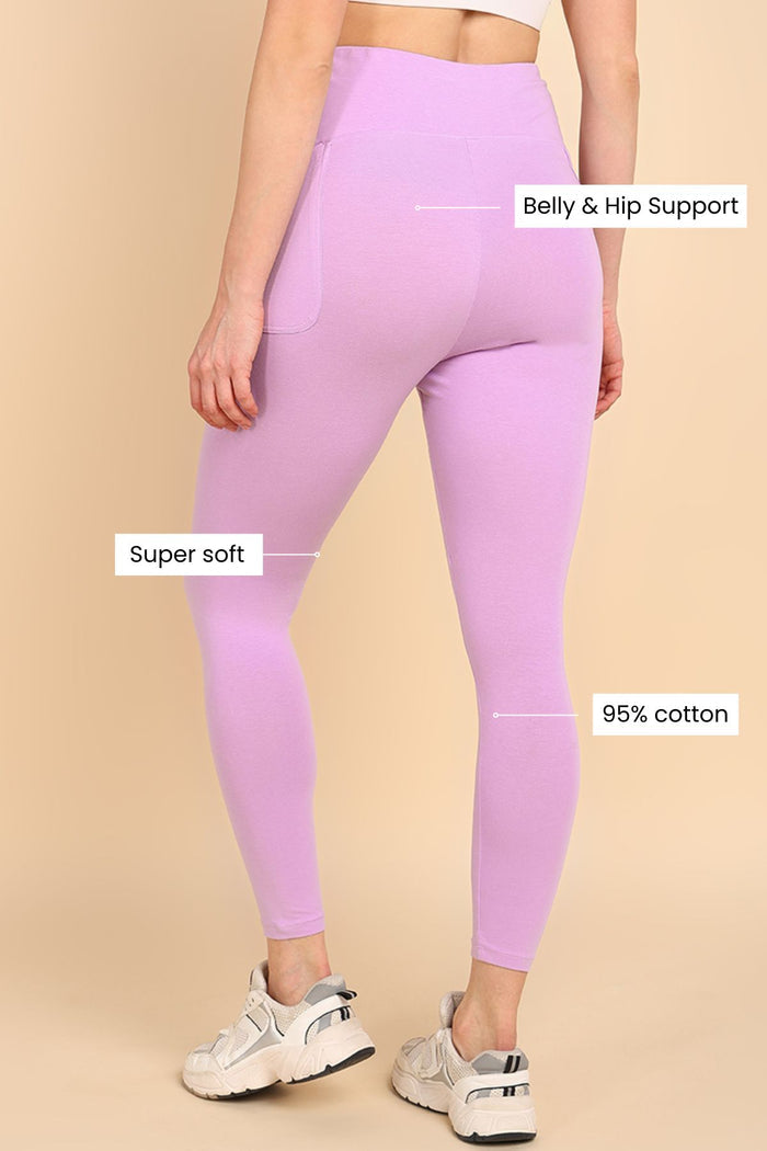 247 Zactive™ Lavender Maternity Legging (Pregnancy & Postpartum) - House Of Zelena™