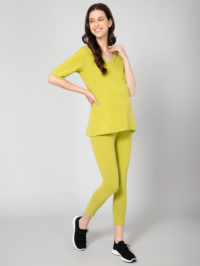 247 Zactive Olive Green High Waisted Maternity Leggings