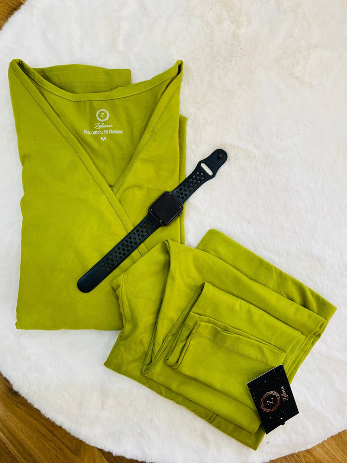 247 Zactive Olive Green Zipless Maternity Feeding Top