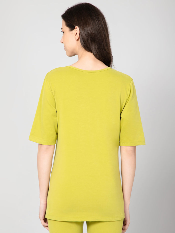 247 Zactive Olive Green Zipless Maternity Feeding Top for Pregnancy