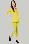 247 Zactive Olive Green Zipless Pregnancy Top & Leggings Set