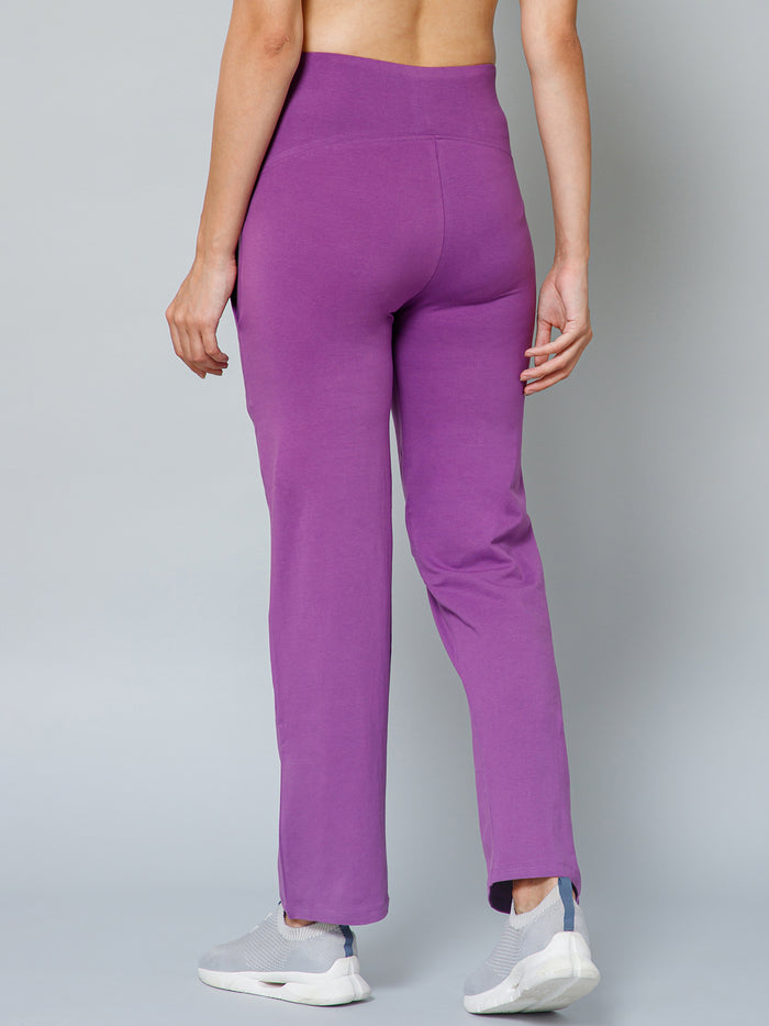 Maternity 247 Zactive Purple High Waisted Maternity Pants Trousers With Pockets