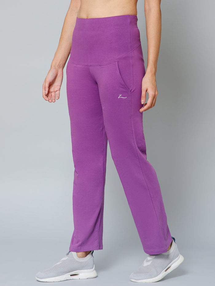 Pregnancy 247 Zactive Purple High Waisted Maternity Pants Trousers With Pockets