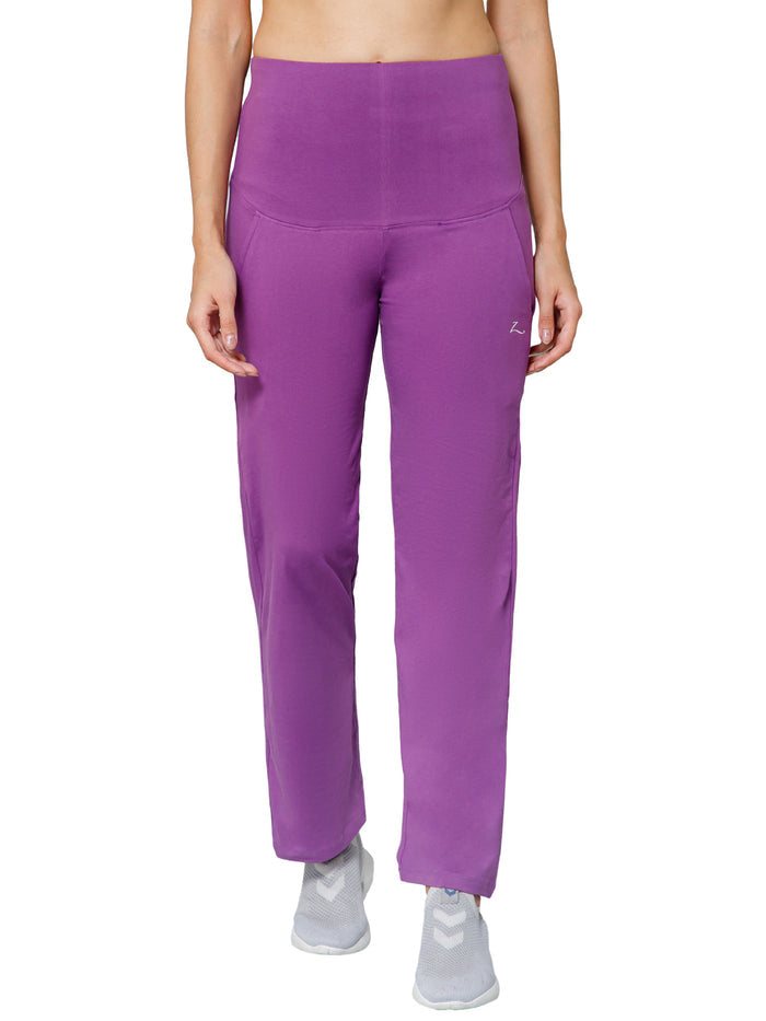 247 Zactive Purple High Waisted Maternity Pants Trousers With Pockets for Pregnancy
