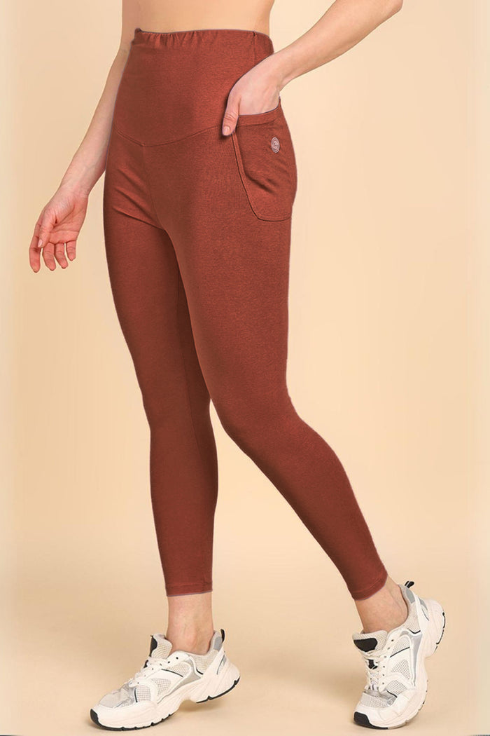 247 Zactive™ Rust High Waist Leggings (Pregnancy & Postpartum)