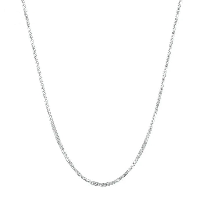 925 Sterling Silver Basic Chopin Necklace Simple Style Chain Link for Women Platinum Plated Fine Jewelry