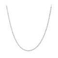 925 Sterling Silver Bead Ball Chain Necklace, Solid Silver Strand Chain Necklace for Women