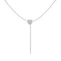 925 Sterling Silver Brilliant Heart Necklace for Women Minimalist Long Box Chain Choker Fine Jewelry Party Gift