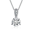 925 Sterling Silver Clear CZ Radiant Dazzling Minimalist Pendant Necklace for Women Box Chain Necklace