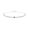 925 Sterling Silver Elegant Emerald Necklace Retro Braided Silver Neck Chain for Women Birthday Gift Fine Jewelry