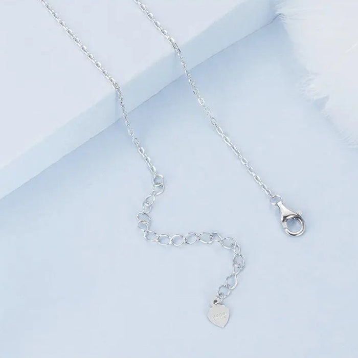 925 Sterling Silver Jewelry Crescent Moon and Star Pendant Necklace for Women Teen Girls CZ Fashion Necklace