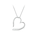 925 Sterling Silver Magic Heart Pendant Necklace Simple Forever Love Neck Chain for Women Valentine's Day Gift