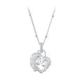 925 Sterling Silver Mom and Son Pendant Necklace Heart-shaped Necklace for Women Fine Jewelry Gift