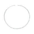 925 Sterling Silver Punk Style Stackable Basic Chain Link Square Buckle Necklace for Women Party Fine Jewelry
