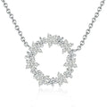 925 Sterling Silver Shining Stackable Star Round Shape Pendants Necklaces Women Wedding Jewelry Collar