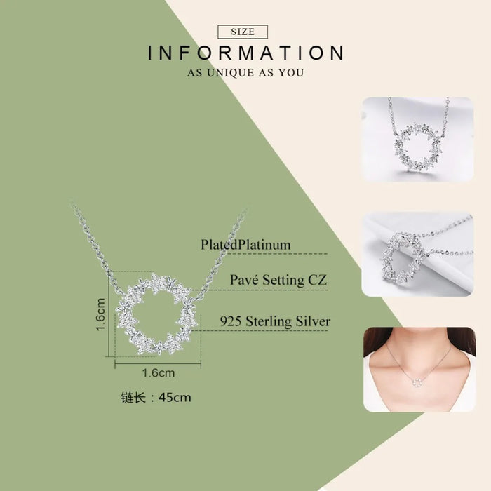 925 Sterling Silver Shining Stackable Star Round Shape Pendants Necklaces Women Wedding Jewelry Collar