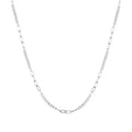 925 Sterling Silver Shining Zircon Necklace O-chain Splice Link for Women Birthday Engagement Gift Fine Jewelry
