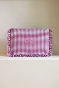 Laptop cover - Vichy Burgundy Froufrou