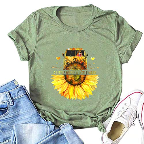 A Little Hippie A Little Hood T-Shirt Sunflower Peace Shirt