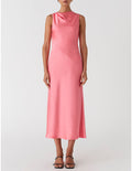 Abrosie Flamingo Pink Dress - SODA Fashion Haus