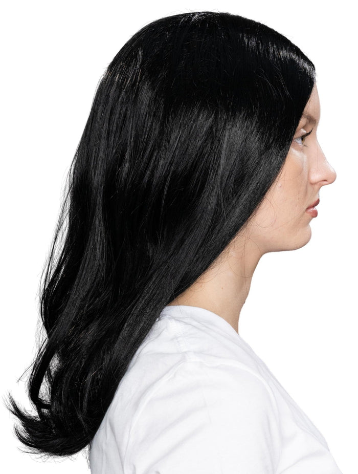 Adams Spooky Family Mother Long Hair Morticia Halloween Cosplay Costume Wig - TVStoreOnline