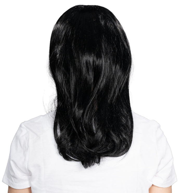 Adams Spooky Family Mother Long Hair Morticia Halloween Cosplay Costume Wig - TVStoreOnline