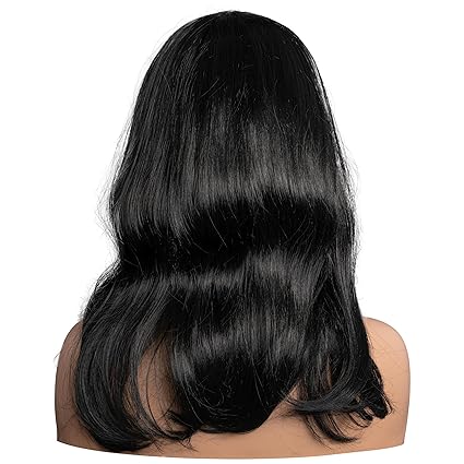 Adams Spooky Family Mother Long Hair Morticia Halloween Cosplay Costume Wig - TVStoreOnline