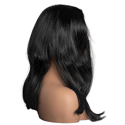 Adams Spooky Family Mother Long Hair Morticia Halloween Cosplay Costume Wig - TVStoreOnline