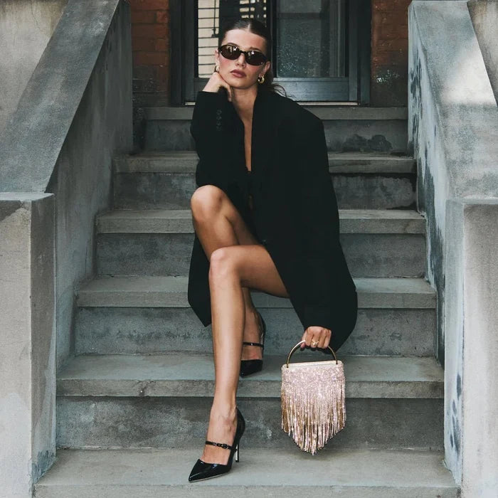 Adina Crystal Fringe Bag - SODA Fashion Haus