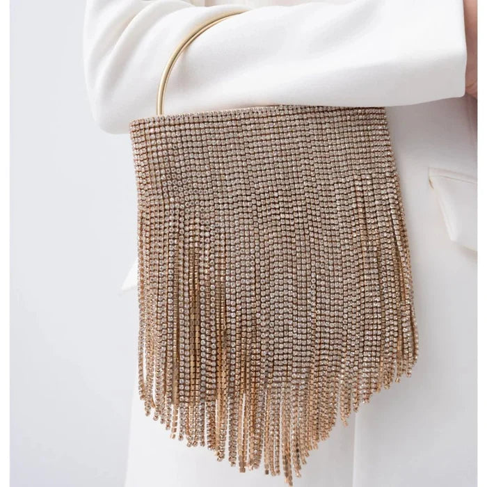 Adina Crystal Fringe Bag - SODA Fashion Haus