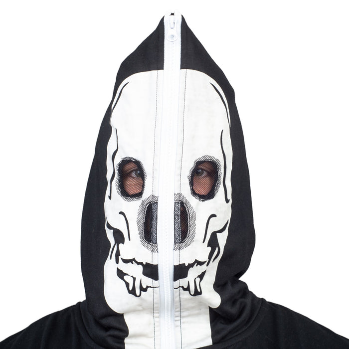 Adult Halloween Skeleton Cosplay Costume Glow in Dark Jumpsuit