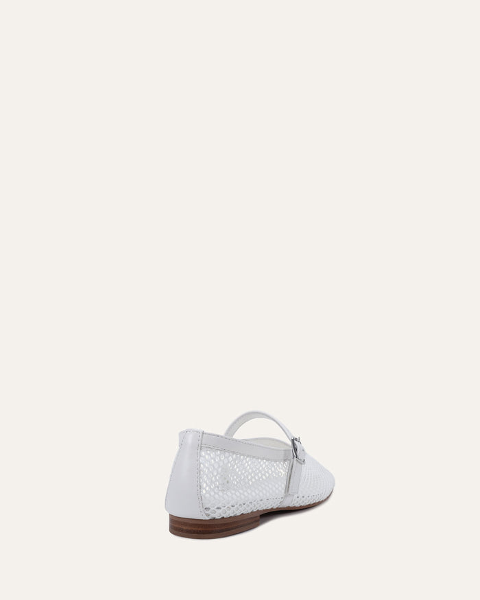 AIDA CASUAL FLATS WHITE MESH