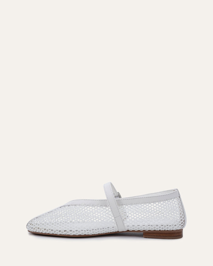 AIDA CASUAL FLATS WHITE MESH