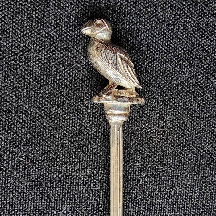 Alaska Horned Puffin Collectible Souvenir Spoon 4.5" (11cm) Silver Plated