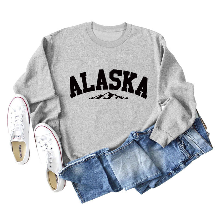 Gray sweater (black font) / S